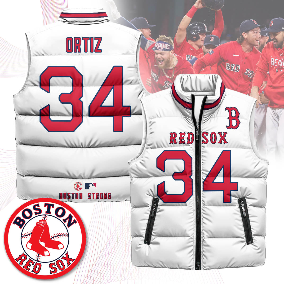 Boston Red Sox Unisex Puffer Vest