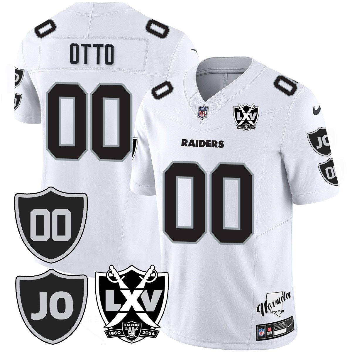 Raiders Vapor Limited Jersey - All Stitched - Honor Jim Otto