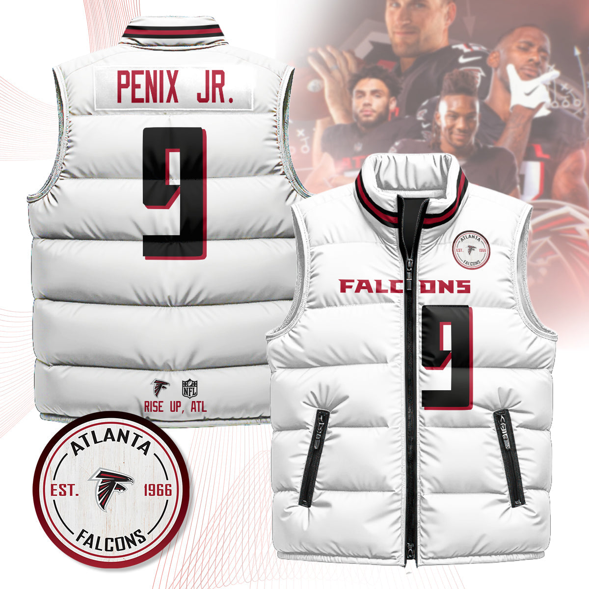 Atlanta Falcons Unisex Puffer Vest