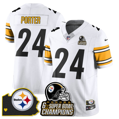 PIT 6-Time Champions Patch Vapor Limited Jersey - All Stitched