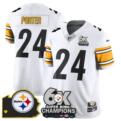 PIT 6-Time Champions Patch Vapor Limited Jersey - All Stitched