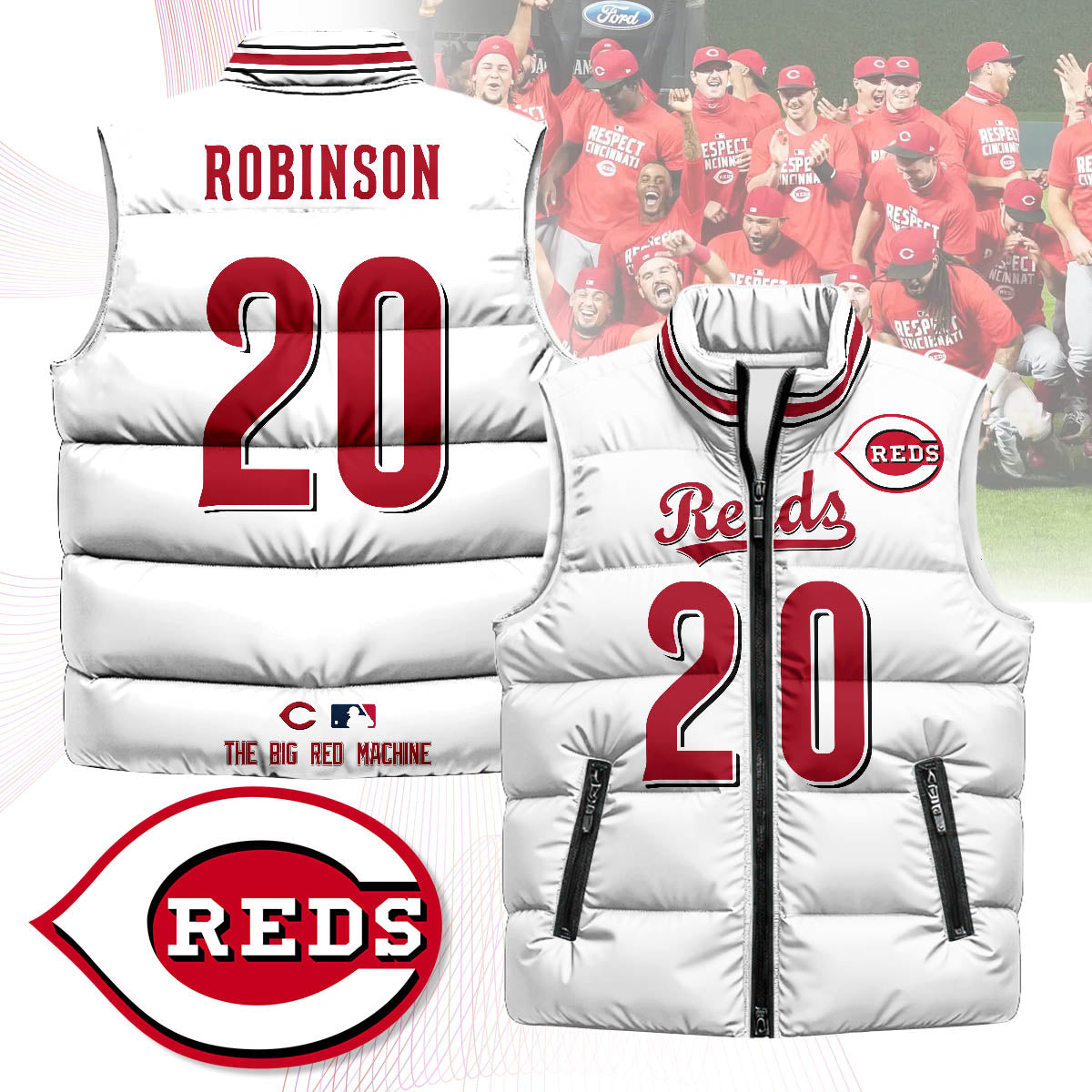 Cincinnati Reds Unisex Puffer Vest
