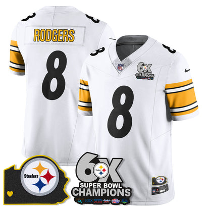 PIT 6-Time Champions Patch Vapor Limited Jersey - All Stitched