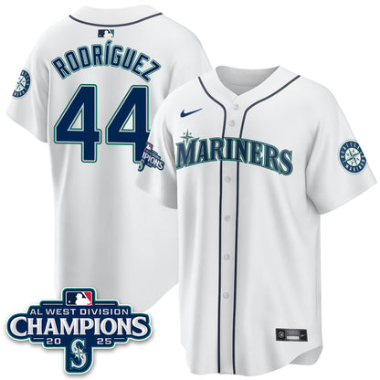 Seattle Mariners 2025 AL West Division Champions Jersey - All Stitched