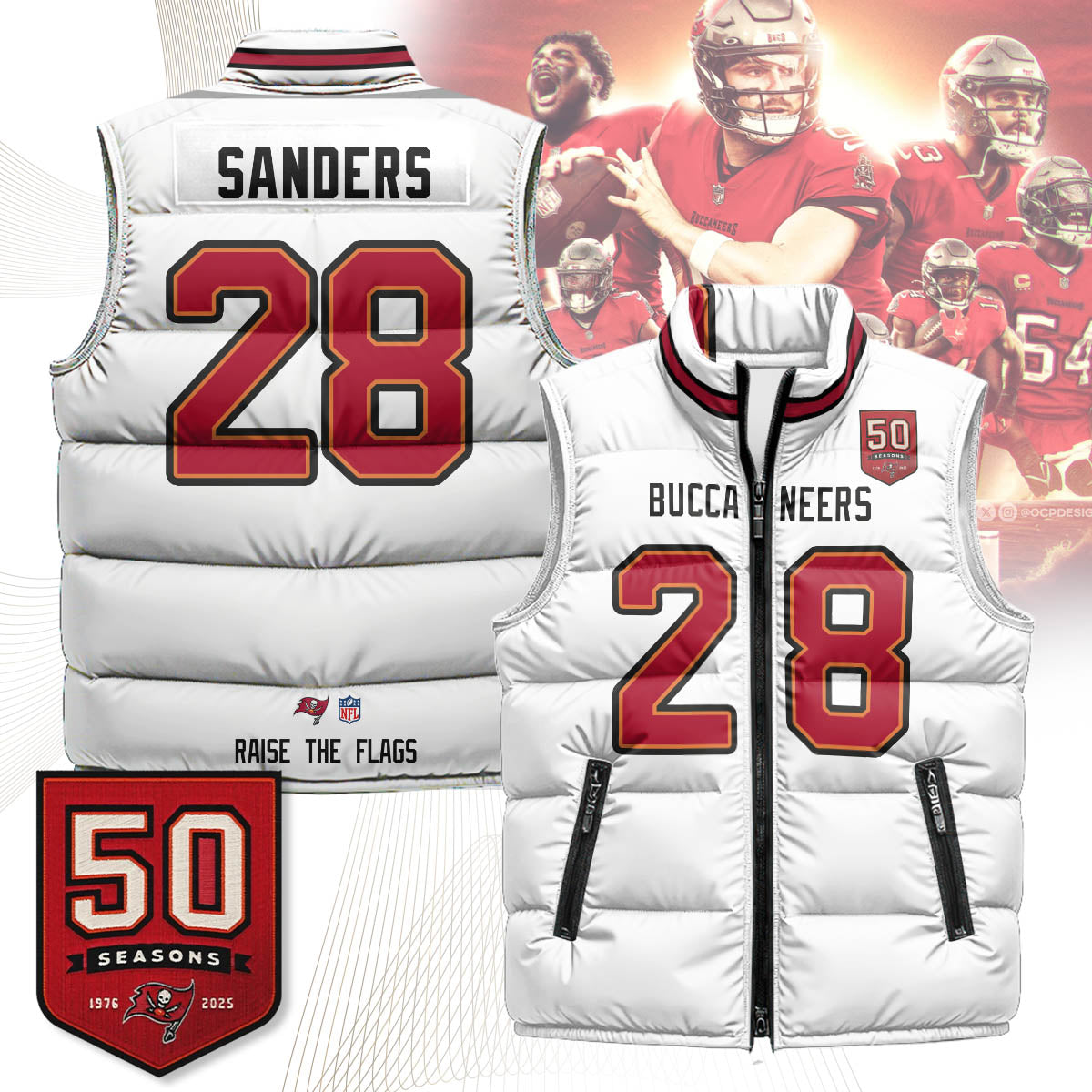 Tampa Bay Buccaneers Unisex Puffer Vest