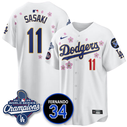 LAD Tokyo 2025 World Series Champions Jersey - All Stitched