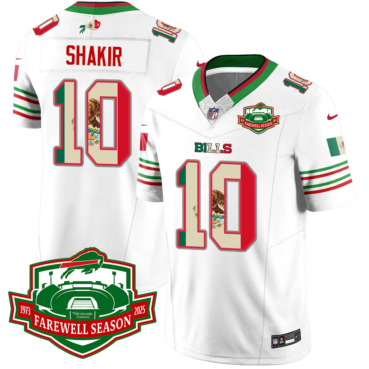 BUF Mexico Vapor Limited Jersey - All Stitched