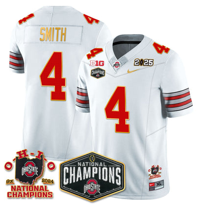 Ohio State Buckeyes 'Heritage Stripe' 2025 CFP Patch - National Champions Jersey N8 - All Stitched