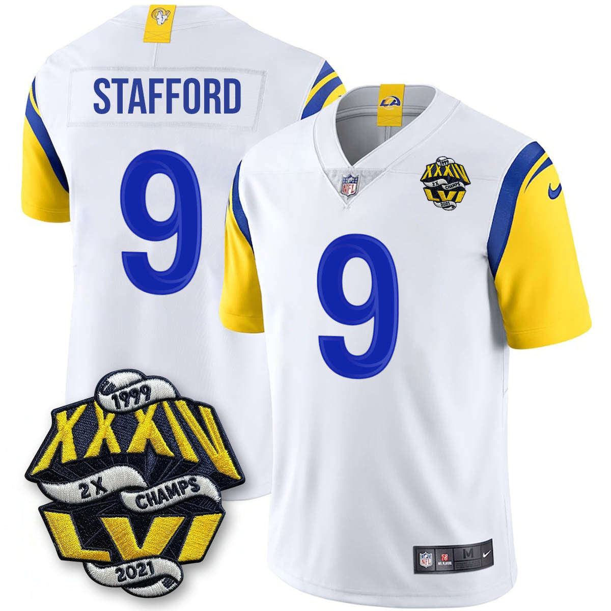 LAR 2-Time Champions Patch Vapor Limited Jersey - All Stitched