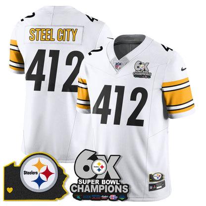 PIT 6-Time Champions Patch Vapor Limited Jersey - All Stitched