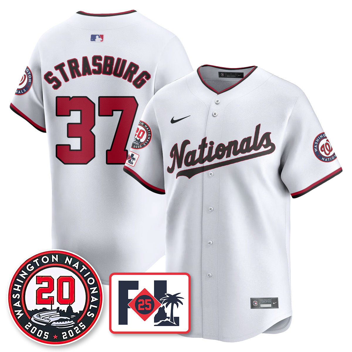 Washington Nationals Celebrate 20 Years Limited Jersey - All Stitched