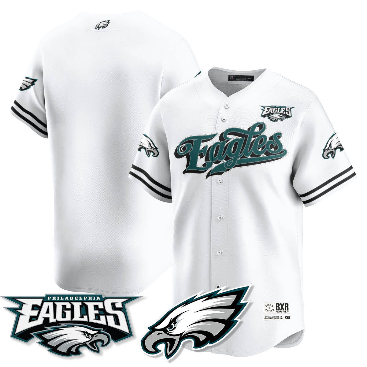 PHI Born x Raised Baseball Jersey - All Stitched