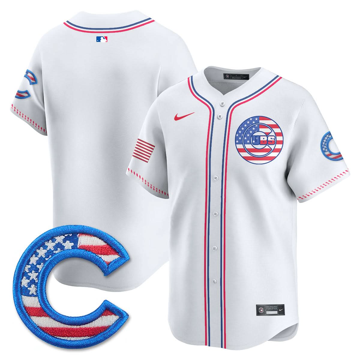 Chicago Cubs 2025 Fourth of July Jersey - All Stitched
