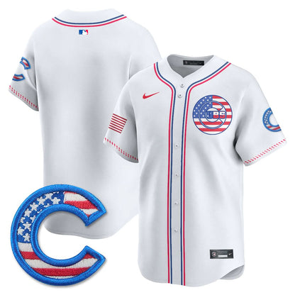 Chicago Cubs 2025 Fourth of July Jersey - All Stitched