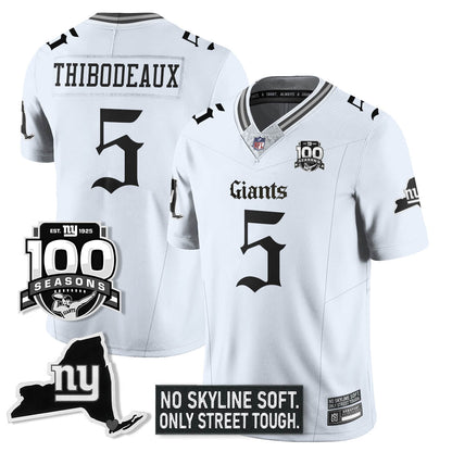 NYG 100th Seasons 'Gothic Gotham Edition' Vapor Limited Jersey - All Stitched