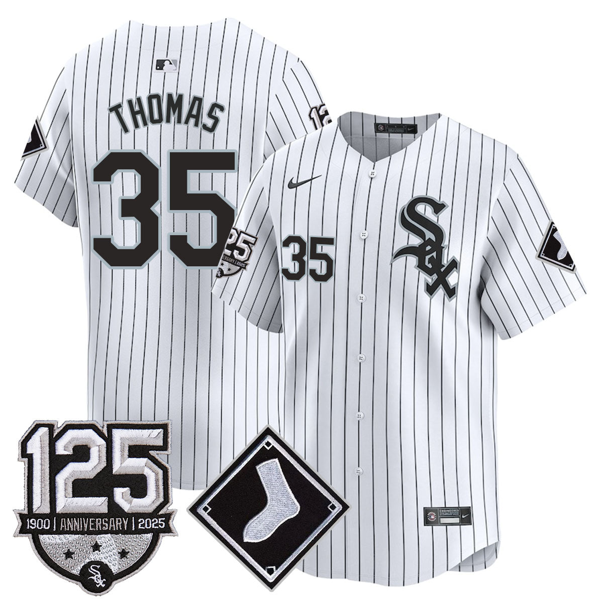 Chicago White Sox 125th Anniversary Jersey - All Stitched