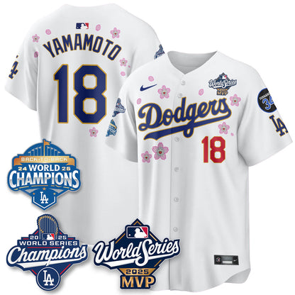 Yoshinobu Yamamoto LAD 2025 World Series MVP Jersey - All Stitched