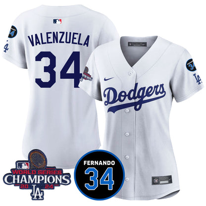 Women Dodgers - World Series Champions 2024 Jersey - All Stitched