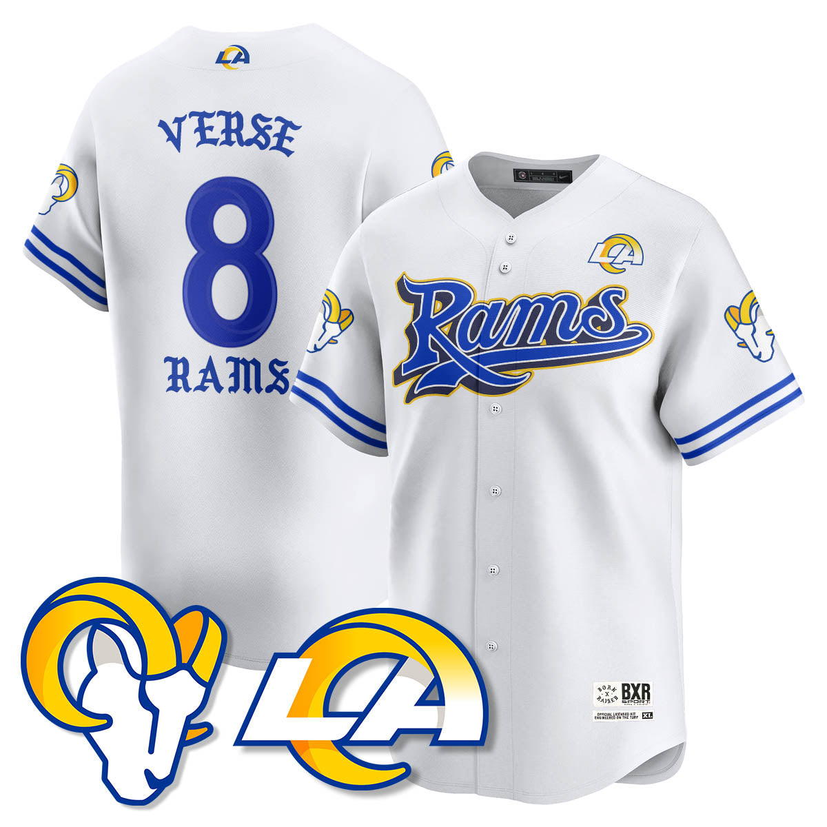 LAR Born x Raised Baseball Jersey - All Stitched