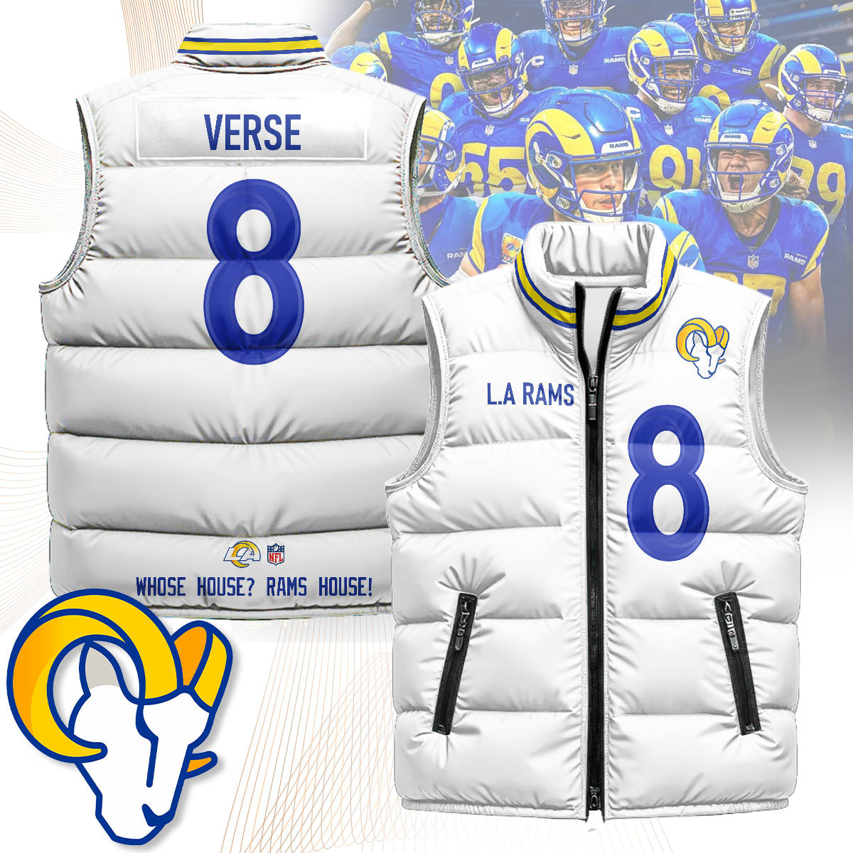 Los Angeles Rams Unisex Puffer Vest