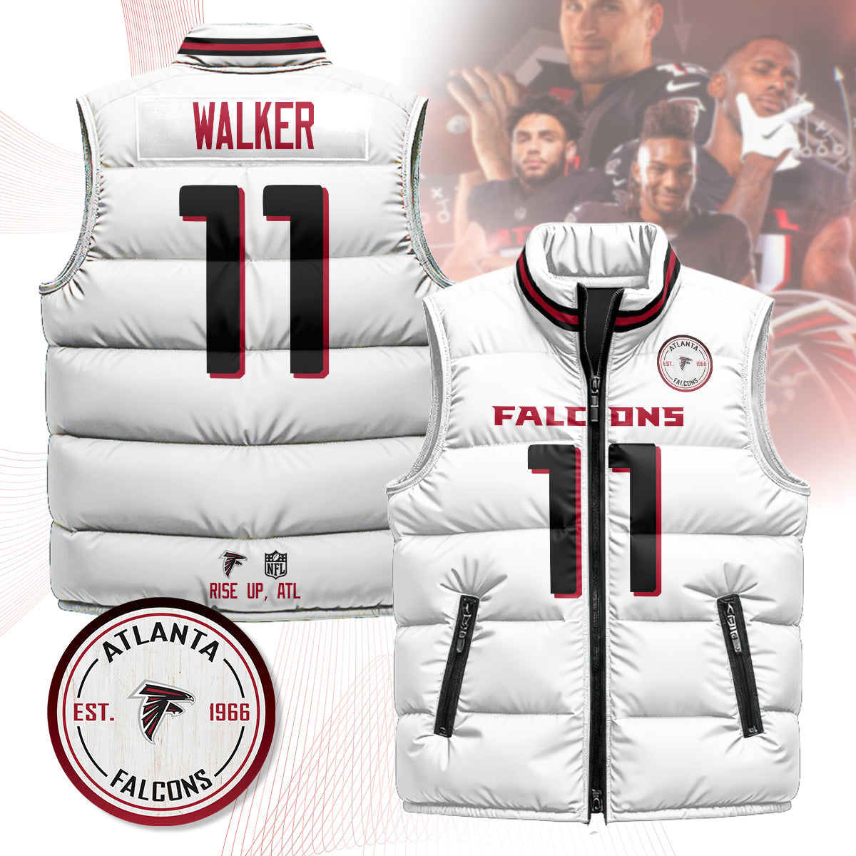 Atlanta Falcons Unisex Puffer Vest