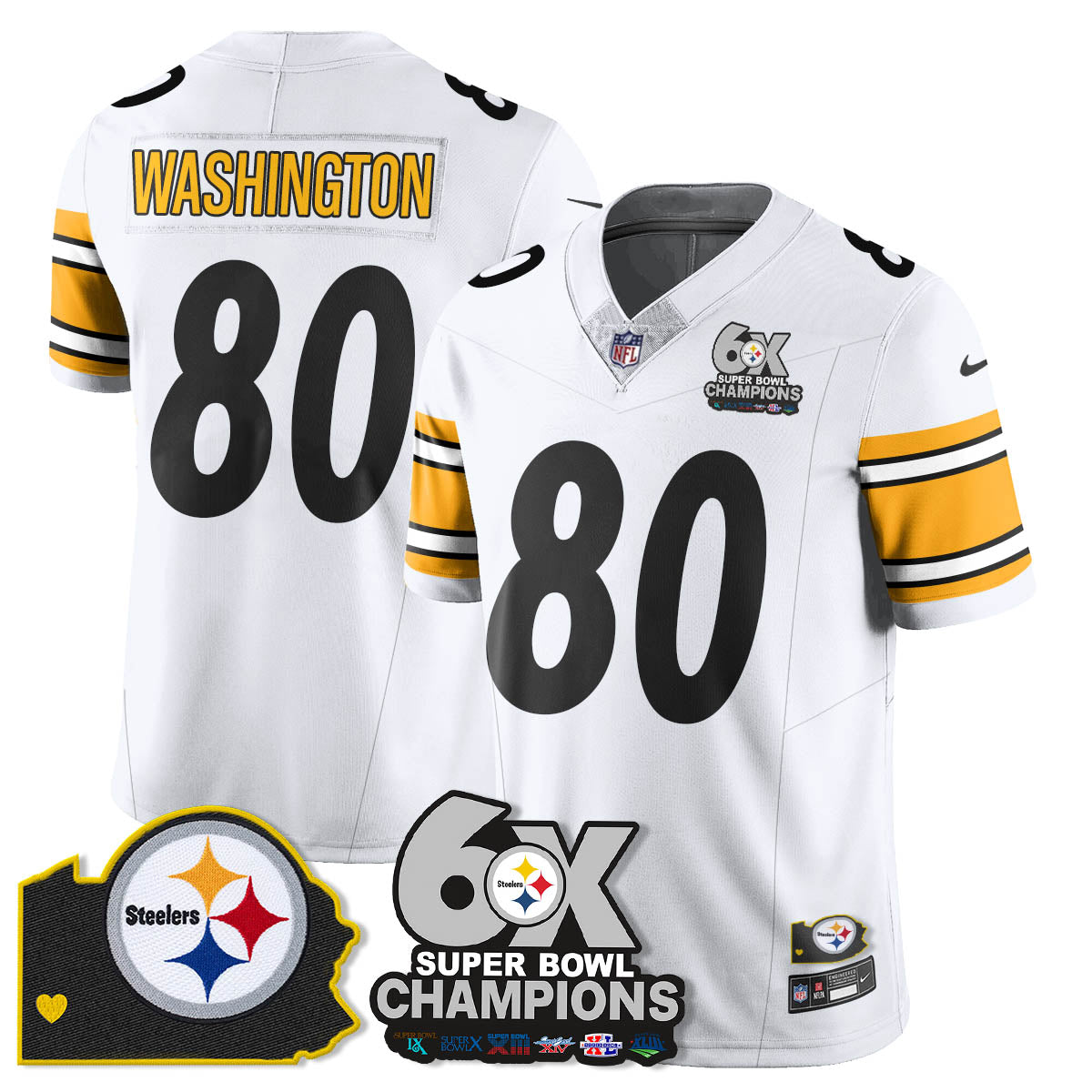 PIT 6-Time Champions Patch Vapor Limited Jersey - All Stitched
