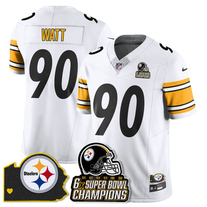 PIT 6-Time Champions Patch Vapor Limited Jersey - All Stitched