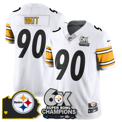 PIT 6-Time Champions Patch Vapor Limited Jersey - All Stitched