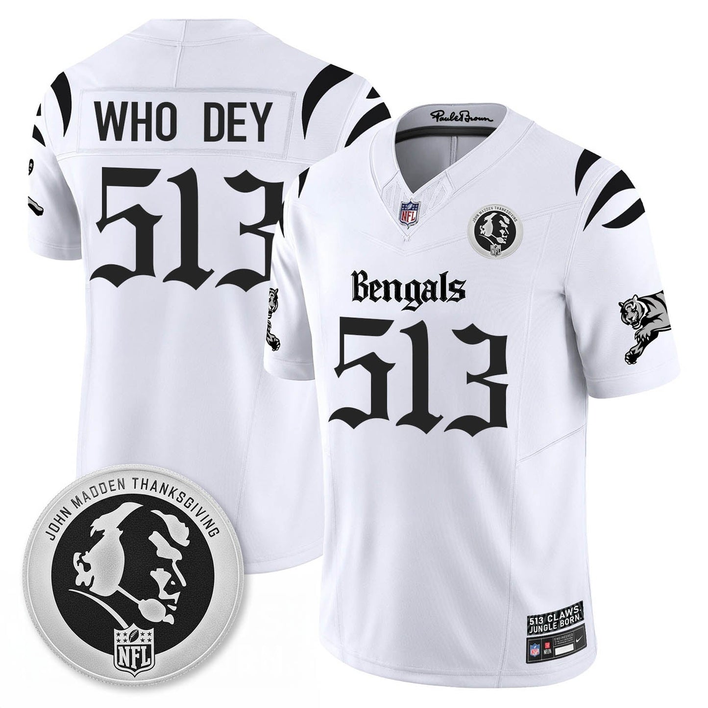 CIN Gothic Vapor Limited Jersey - John Madden Patch - All Stitched