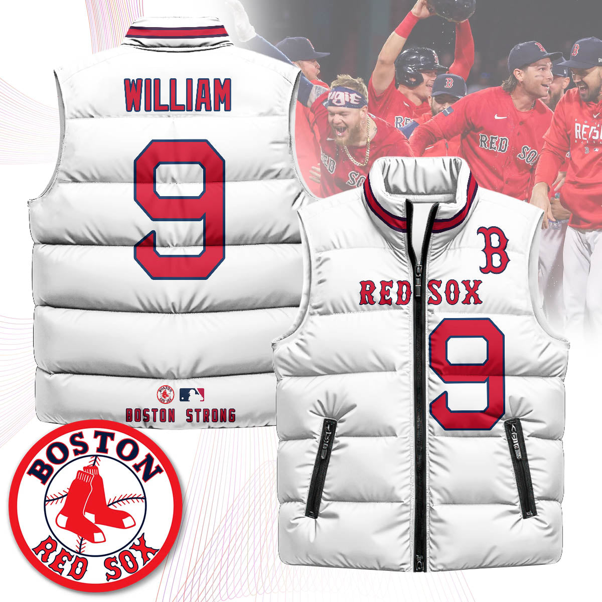 Boston Red Sox Unisex Puffer Vest