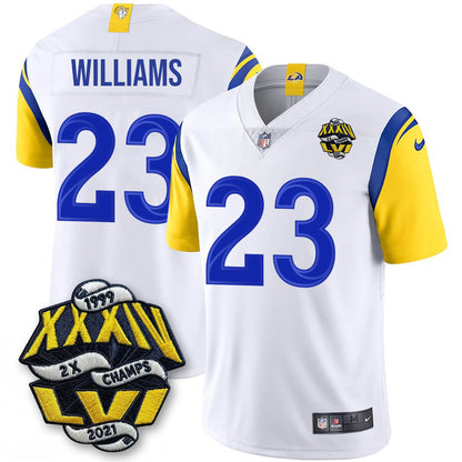 LAR 2-Time Champions Patch Vapor Limited Jersey - All Stitched