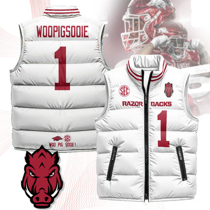 Arkansas Razorbacks Unisex Puffer Vest