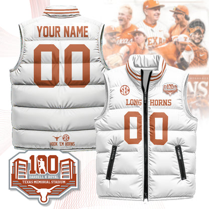 Personalized Texas Longhorns Unisex Puffer Vest