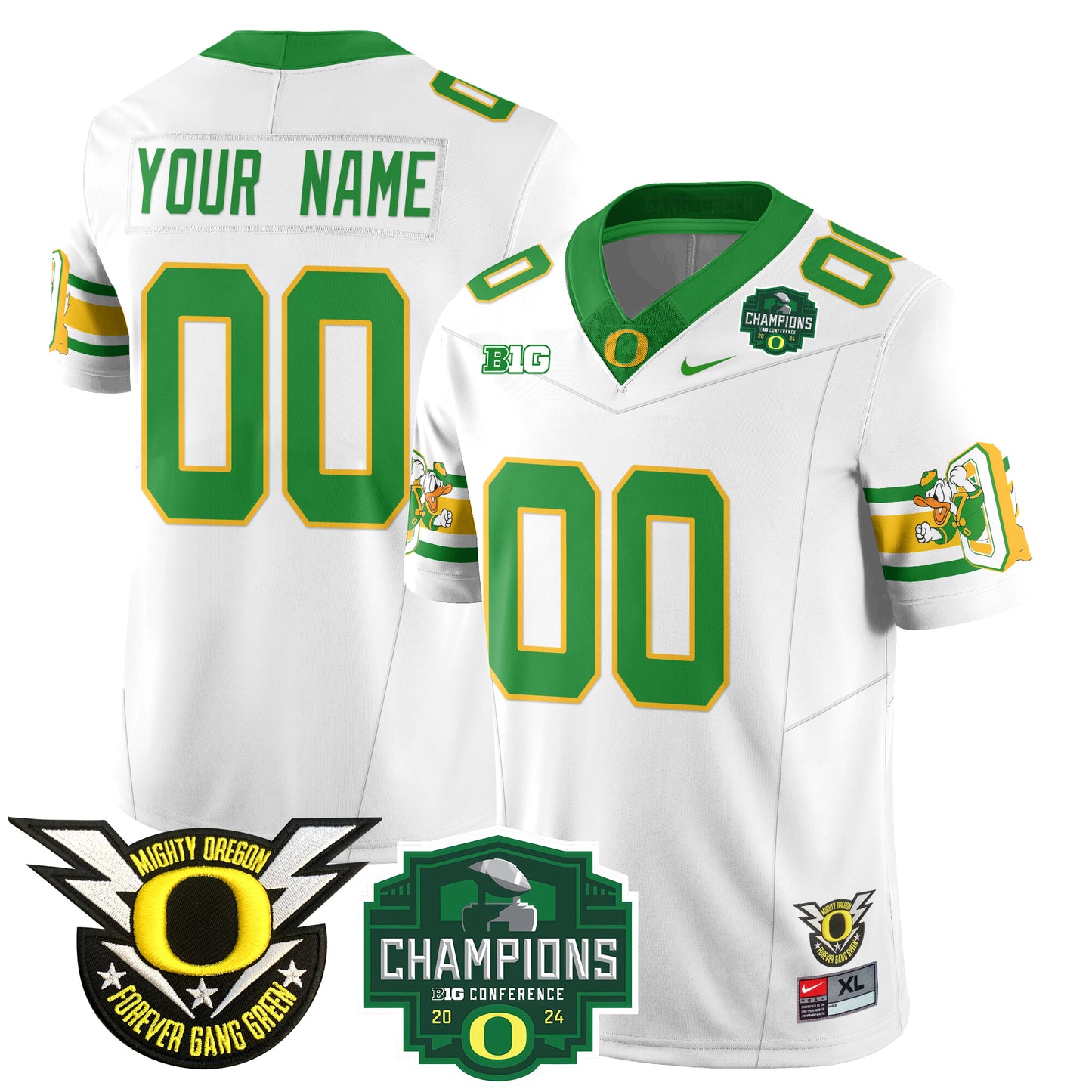 Custom Oregon Ducks 2024 Vapor Limited Jersey - All Stitched