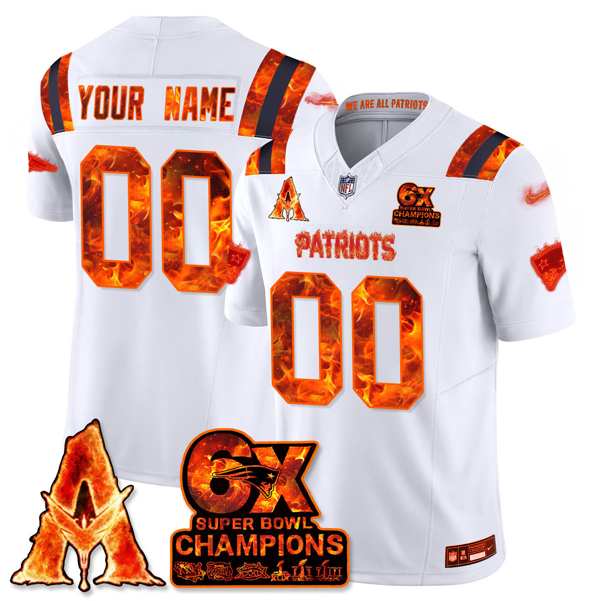 Custom NE x Avatar 3 Fire and Ash Jersey - Stitched