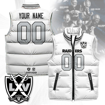 Personalized Las Vegas Raiders Unisex Puffer Vest