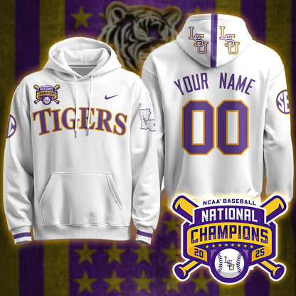LSU Tigers 2025 World Series Champions Limited Custom Hoodie - All Stitched