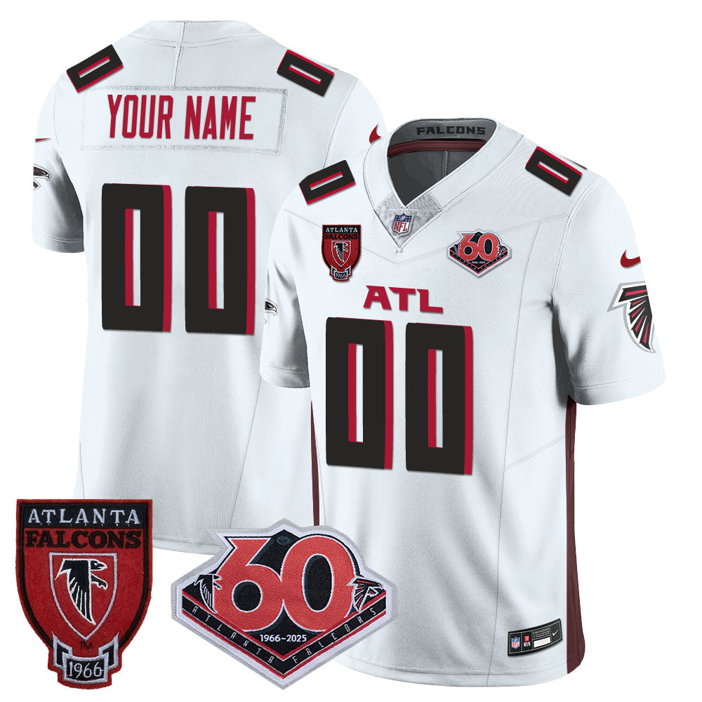 Atlanta Falcons 60th Season Vapor Limited Custom Jersey - All Stitched