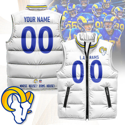 Personalized Los Angeles Rams Unisex Puffer Vest