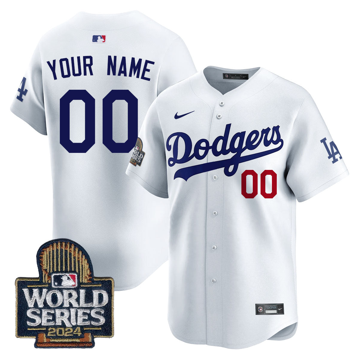 Los Angeles Dodgers World Series 2024 Custom Jersey - All Stitched