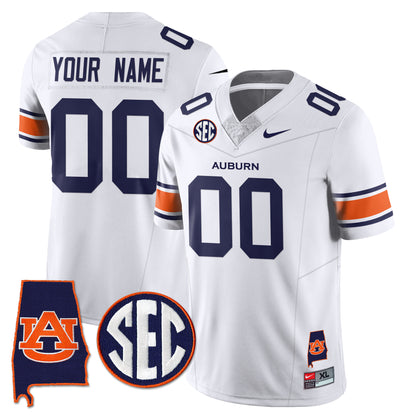 Auburn Tigers 2025 Alabama Patch Vapor Limited Custom Jersey - All Stitched
