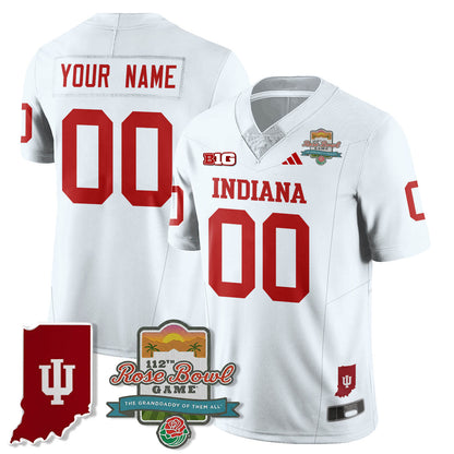 Indiana Hoosiers Vapor Limited Football Custom Jersey - Rose Bowl 112th - All Stitched
