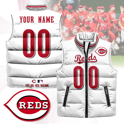 Personalized Cincinnati Reds Unisex Puffer Vest