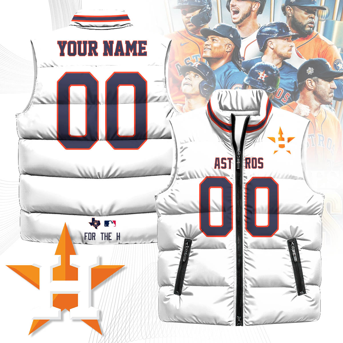 Personalized Houston Astros Unisex Puffer Vest