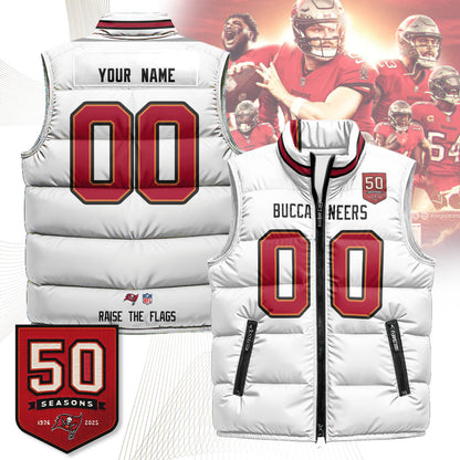Personalized Tampa Bay Buccaneers Unisex Puffer Vest