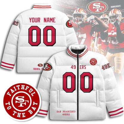 Personalized San Francisco 49ers Unisex Puffer Jacket