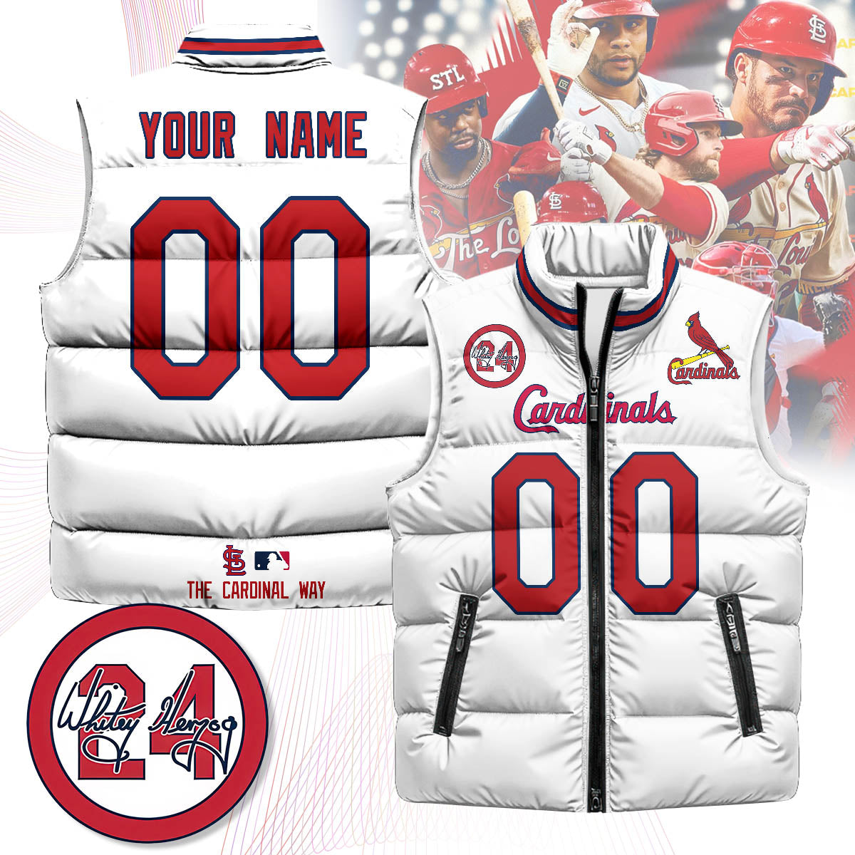 Personalized St. Louis Cardinals Unisex Puffer Vest