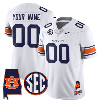 Auburn Tigers 2025 Alabama Patch Vapor Limited Custom Jersey - All Stitched