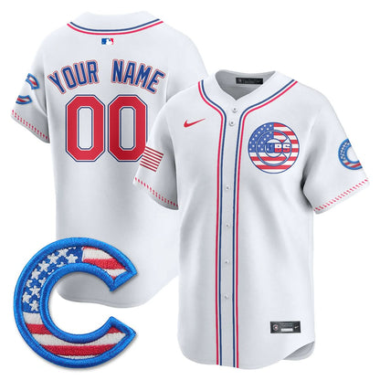 Chicago Cubs 2025 Fourth of July Custom Jersey - All Stitched
