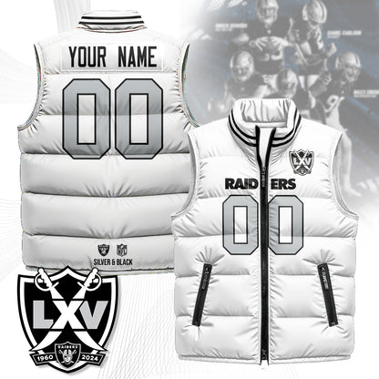 Personalized Las Vegas Raiders Unisex Puffer Vest